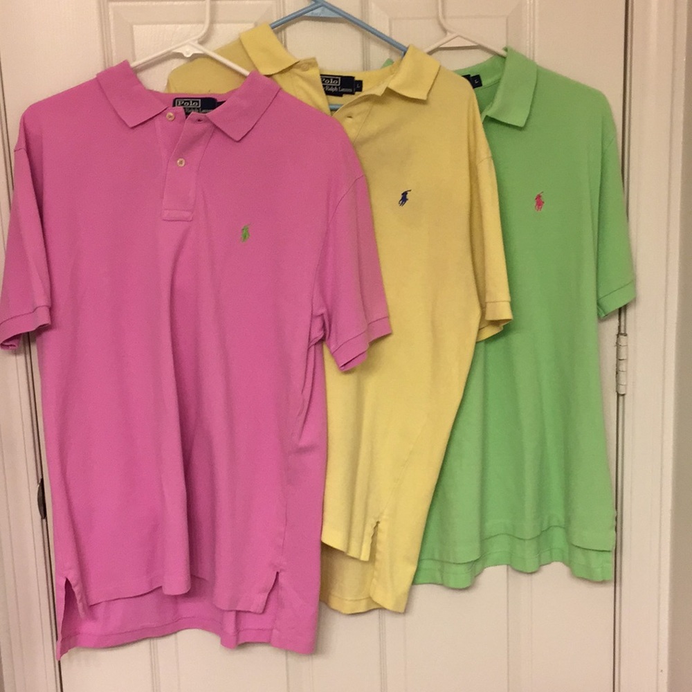 3 MEN’s Ralph Lauren Polos 100% cotton